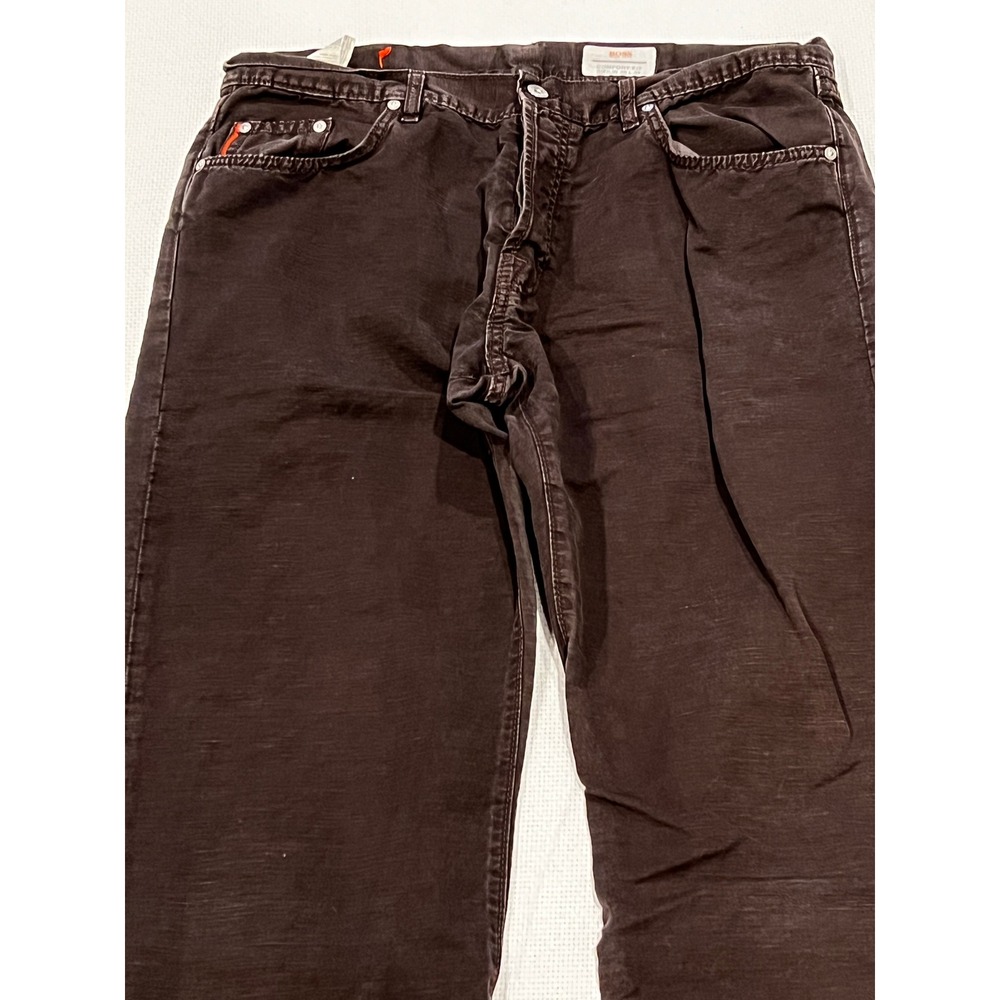 BOSS Hugo Boss‎ Comfort Fit Mens Charcoal Jeans Size 38x34 (36x31) Button Fly